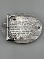 1977 Hesston Silver Award 655 NFR Rodeo Belt Buckle Bull Rider Cowboy