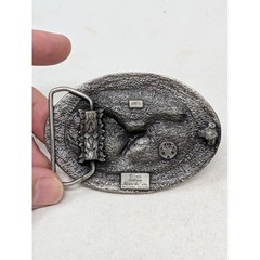 Vintage 1985 Siskiyou Buckle Co Eagle Mountain Pewter Belt Buckle SW-2 Oregon