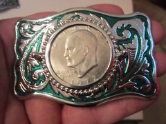 1972 LIBERTY SILVER DOLLAR COIN BELT BUCKLE – GW-12
