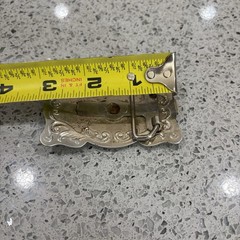 Vintage Chambers Belt Co. USA Brass Horse head Belt Buckle Silver Tone