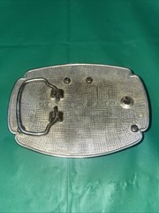 DOUBLE SILVER DOLLAR COINS BELT BUCKLE 1974