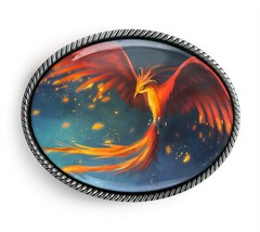 Phoenix Rising Belt Buckle – Greek Mythology Handmade Belt Buckle – 631