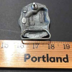 Vintage VTG America’s Goods Move By Truck Trucking Pewter Tone 3D Belt Buckle