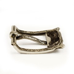 German silver belt buckle Duck Season, Pin type, Hunter trophy buckle for 1.5 in