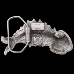 Dead Fish Skeleton Poison Death Punk Metal Zinc Alloy Belt Buckle