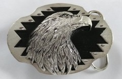 EAGLE HEAD BIRD WILDLIFE NATURE BELT BUCKLE SISKIYOU MADE IN USA 1996