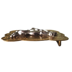 Horse Riding Cowboy Belt Buckle Solid Brass Gold/Silver-Tone Rodeo Western 3D
