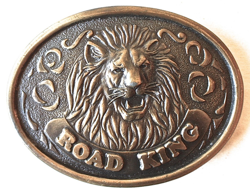 Vintage Lion King of the Road Driver&rsquo;s Club 76 Truck Stop Belt Buckle