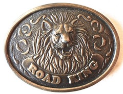 Vintage Lion King of the Road Driver&rsquo;s Club 76 Truck Stop Belt Buckle