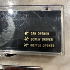 The Sportsman Buckle Multi-Tool Belt Buckle Mens Gold Good Bottle Opener Vintage