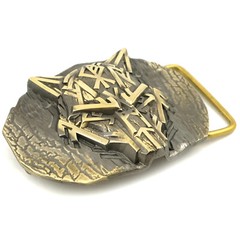 Runic Wolf Belt buckle, Scandinavian Old Norse Celtic wild animal werewolf