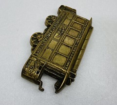 Vintage 1979 Baron Belt Buckle 6130 Wagon Union Line 65 Solid Brass Art 16