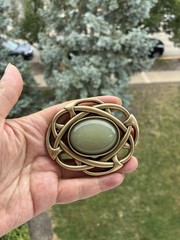 Antique Gold Belt Buckle | Vintage Western Style, 1 1/2 Inch