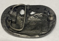Vintage Men’s Belt Buckle 1990 C+J INC. Deer Theme Nice! Made un USA