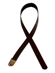 Vintage L.F.B. Reversible Leather Belt Brown & Black Leather Size 110 42&Prime; Long