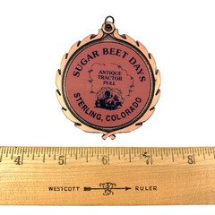 Vintage Sugar Beet Days Sterling Colorado Antique Tractor Pull Medal PDU Taiwan