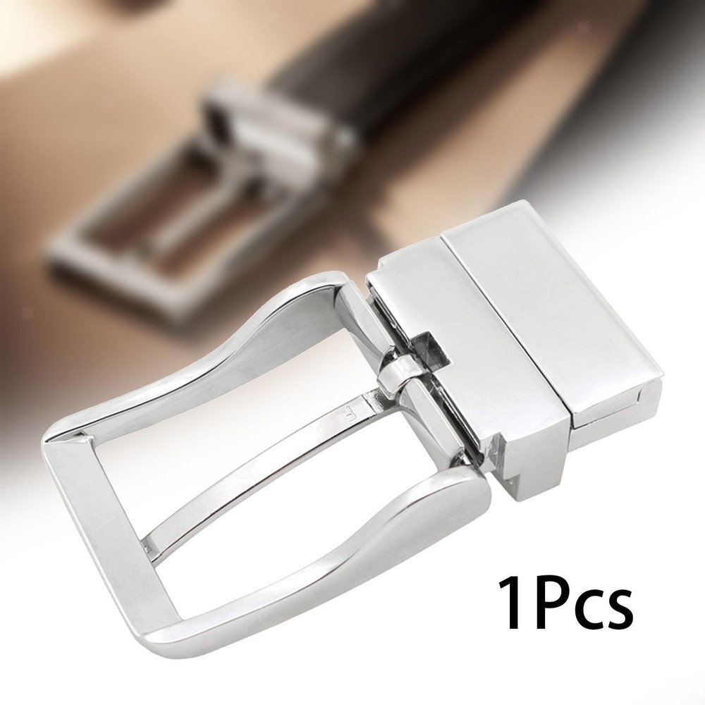 Alloy Belt Buckle Reversible for 33mm-34mm Belt for Leather Strap Classic Single