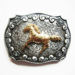 NEW 3-D HORSE ANIMAL RUNNING RODEO COWBOY WESTERN BELT BUCKLE