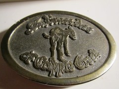 VINTAGE « THE BRASS ASS OF CRIPPLE CREEK » BELT BUCKLE HEAVY – GW-26