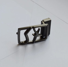 Men&rsquo;s Salvatore Ferragamo Gunmetal Grey Belt Buckle for 3.5cm Belt