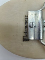 Texas Platemaster Oval Belt Buckle Wood Inlay on Acrylic