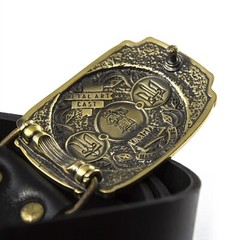 Brass belt buckle Glory to Ukraine!, National Ukrainian trident belt buckle