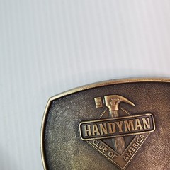 1996 Belt Buckle Handyman Club Of America Life Member Hammer Vintage