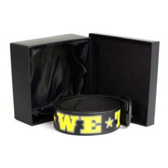 Milwaukee Leather MP7112 Men&rsquo;s We The People Black Genuine Leather Belt Buckle