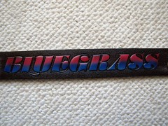 BLUEGRASS Genuine Leather Belt & Bluegrass Music Epoxy Buckle Sizes 28&Prime;-52&Prime;