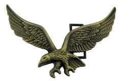 Men Women Eagle Belt Buckle Western Cowgirl Cowboy Rodeo Texas Style Gold Silver