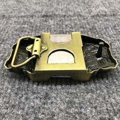 Antique Brushed Eagle Truck Belt Buckle Lighter Holder, Stock in US