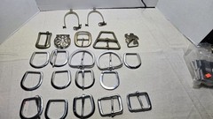 Mixed Lot 19 Belt Buckels Different Shapes And Sizes Some Vintage Also Vtg Spurs