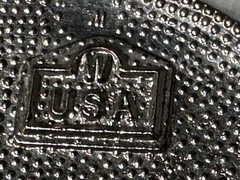 W USA Silver Tone Bald Eagle Vintage Western Belt Buckle Floral Oval Americana