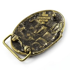 Brass belt buckle Frigate, Sailship buckle, Brigantine, Barque, Warship buckle