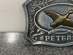 VTG Remington Arms Peters Ammunition 1887 Duck Hunter Hunting Guns Belt Buckle