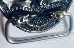 Belt Buckle Tattoo Themed Machine Tattoist with Skull Very Ornate