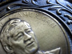 Vintage JOHN WAYNE Metal Belt Buckle American Cowboy Actor