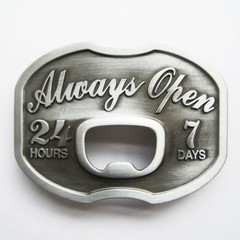 Western Men Zinc alloy Leather Belt Buckle Silver Number Shape Pattern