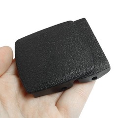 LUORNG 38cm Plastic Buckle 4PCS Black Nylon Canvas Web Belt 58×46.5mm,