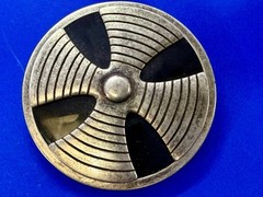 Round Hippy Punk Vibe Silver & Black Color Reel Of Tape Belt Buckle