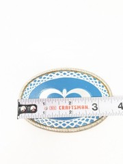 Turquoise Blue And White Country Western Belt Buckle With Infinity Rope Design