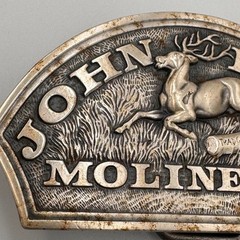 Vintage 1983 John Deere Belt Buckle 1876 Historical Trademark Moline Illinois