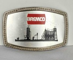 Bremco Silver Tone & Enamel Belt Buckle