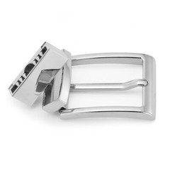 Reversible Belt Buckle Replacement Pin Buckle Rectangular Silver Black Gold 1PC