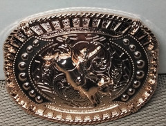BULL RIDING COWBOY Western Belt Buckle Hebilla Vaquera Con Toro