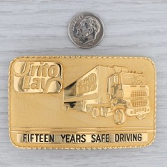 Frito Lay Truck Driver Award Belt Buckle 15 Years Service Gold Filled