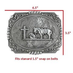 Belt Buckle Western Praying Cowboy Cross Horse Rodeo Men&rsquo;s Women&rsquo;s Unisex