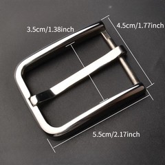 Replacement Stainless Steel Single Prong Belt Buckle Fits 1.3/1.5 Inch Belt
