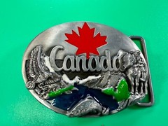 Canada Beautiful Country Commemorative Nature Wildlife Fish Scene Belt Buckle