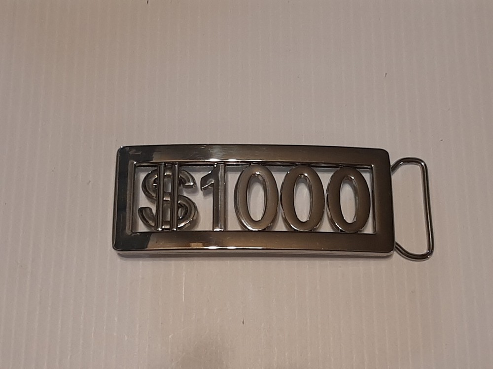 $1000 Dollar CUSTOM Belt Buckle -Put your Any Dollar Amount NUMBERS on Buckle